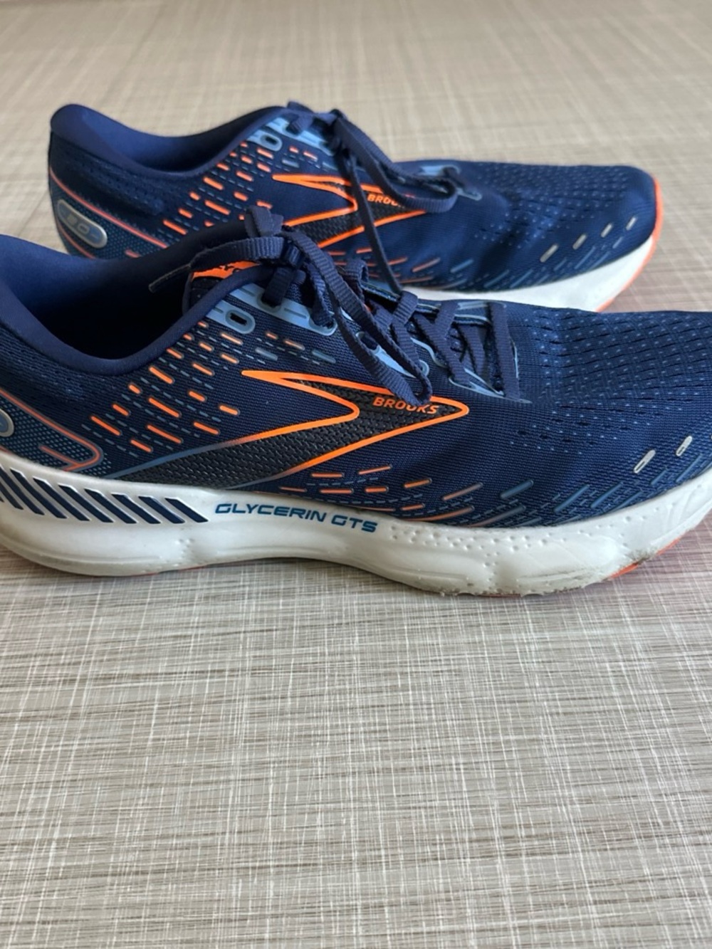 Brooks Men's Glycerin GTS Running Shoes - Navy & Orange